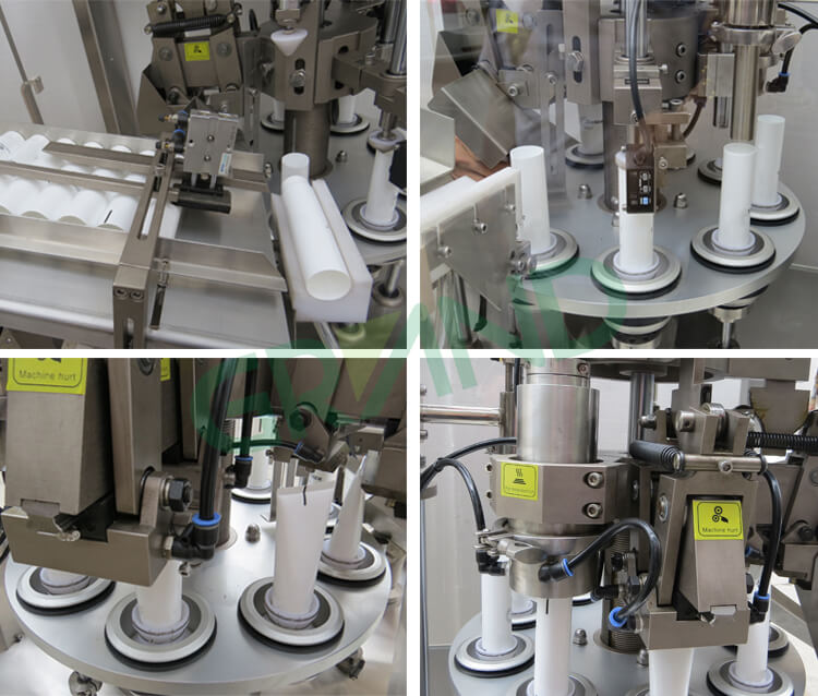 금속 튜브 충전 밀봉 기계 세부 사항