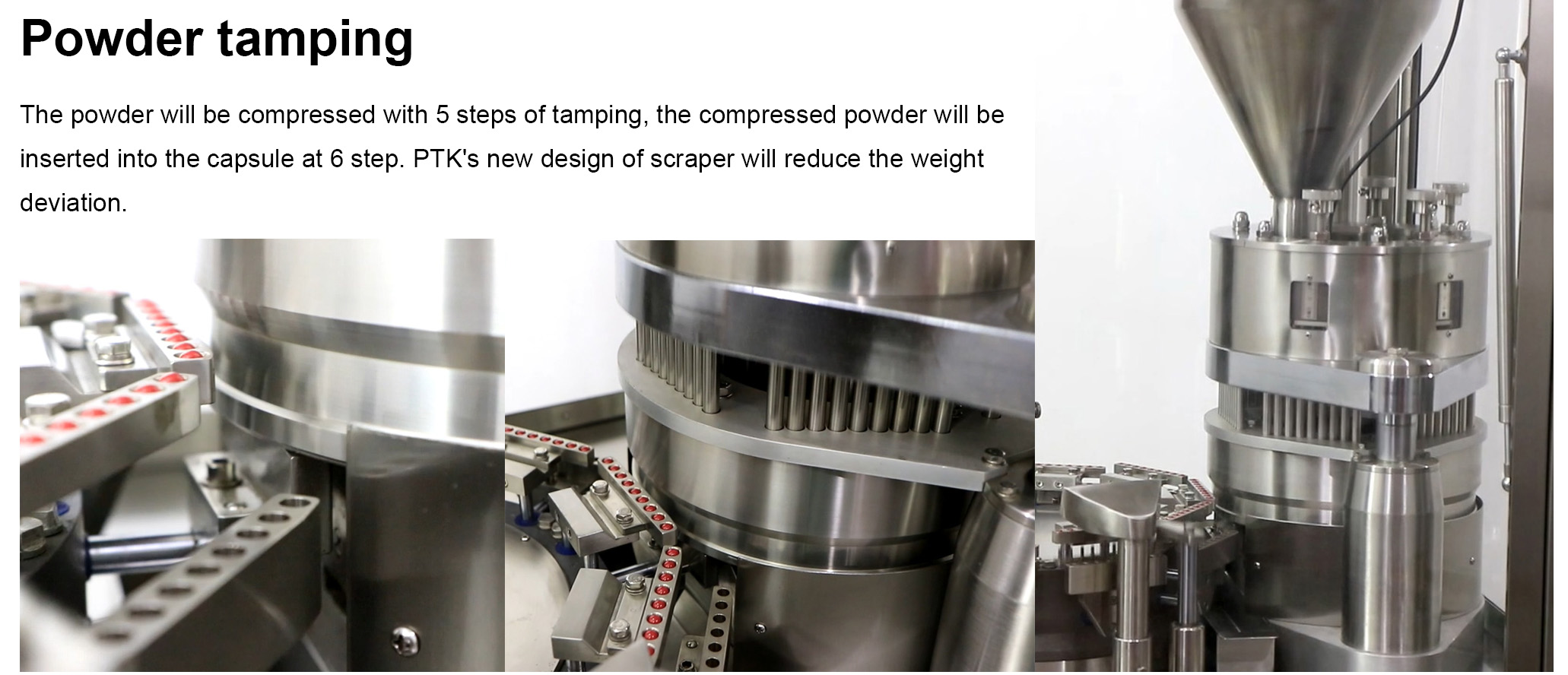 캡슐 채우는 기계 분말 탬핑