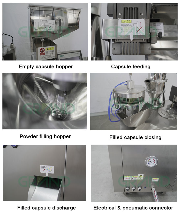 반 자동 캡슐 충전 기계 메인 작업 스테이션 02