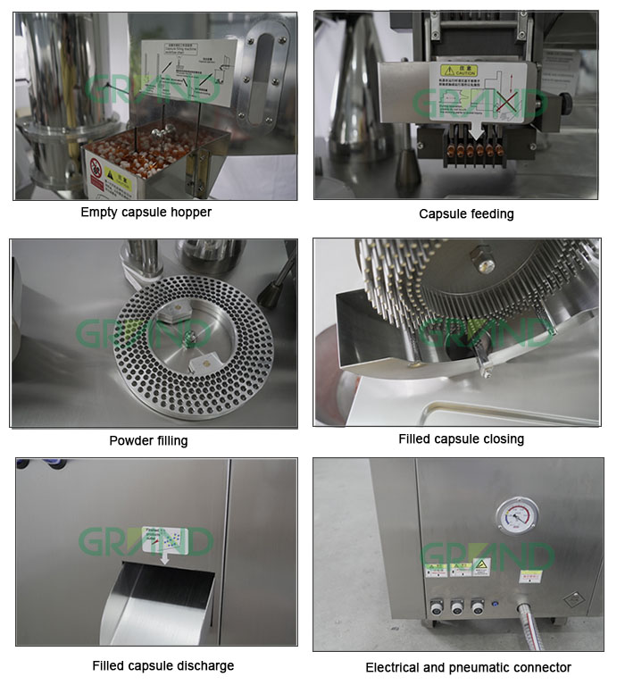 반 자동 캡슐 충전 기계 메인 작업 스테이션 01