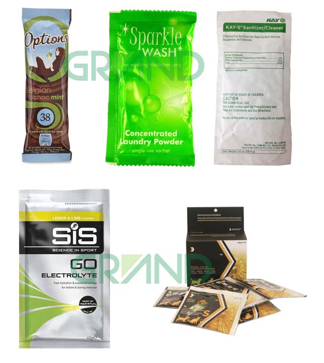 파우더 향 주머니 포장 기계 샘플