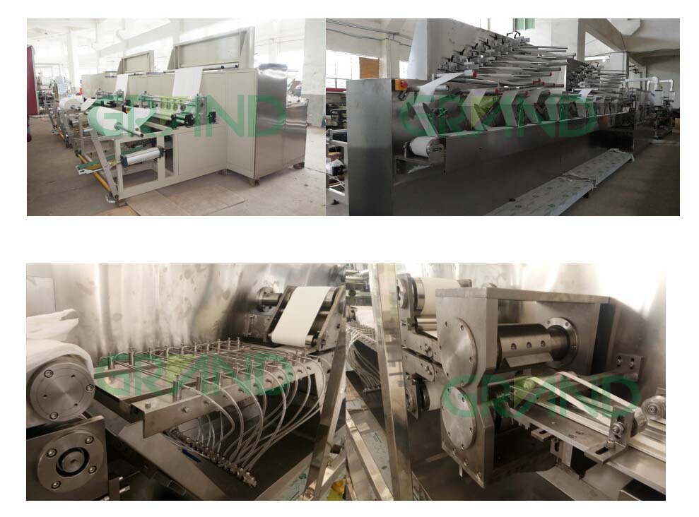 젖은 물티슈는 접이식 및 포장 기계 세부 사항